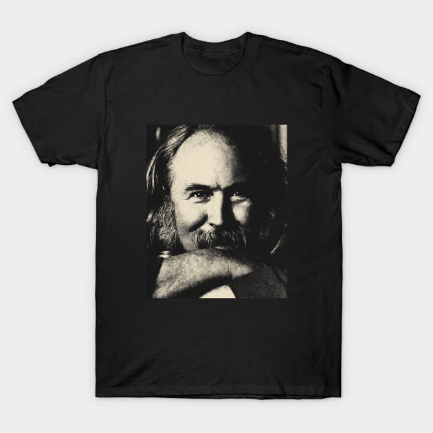 David Crosby - Vintage Pencil Drawing Style T-Shirt by dameonrose